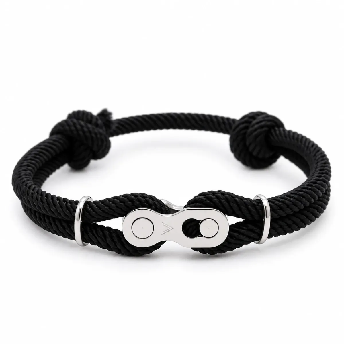 Herrenarmband Seil - Fahrradkette - Schwarz