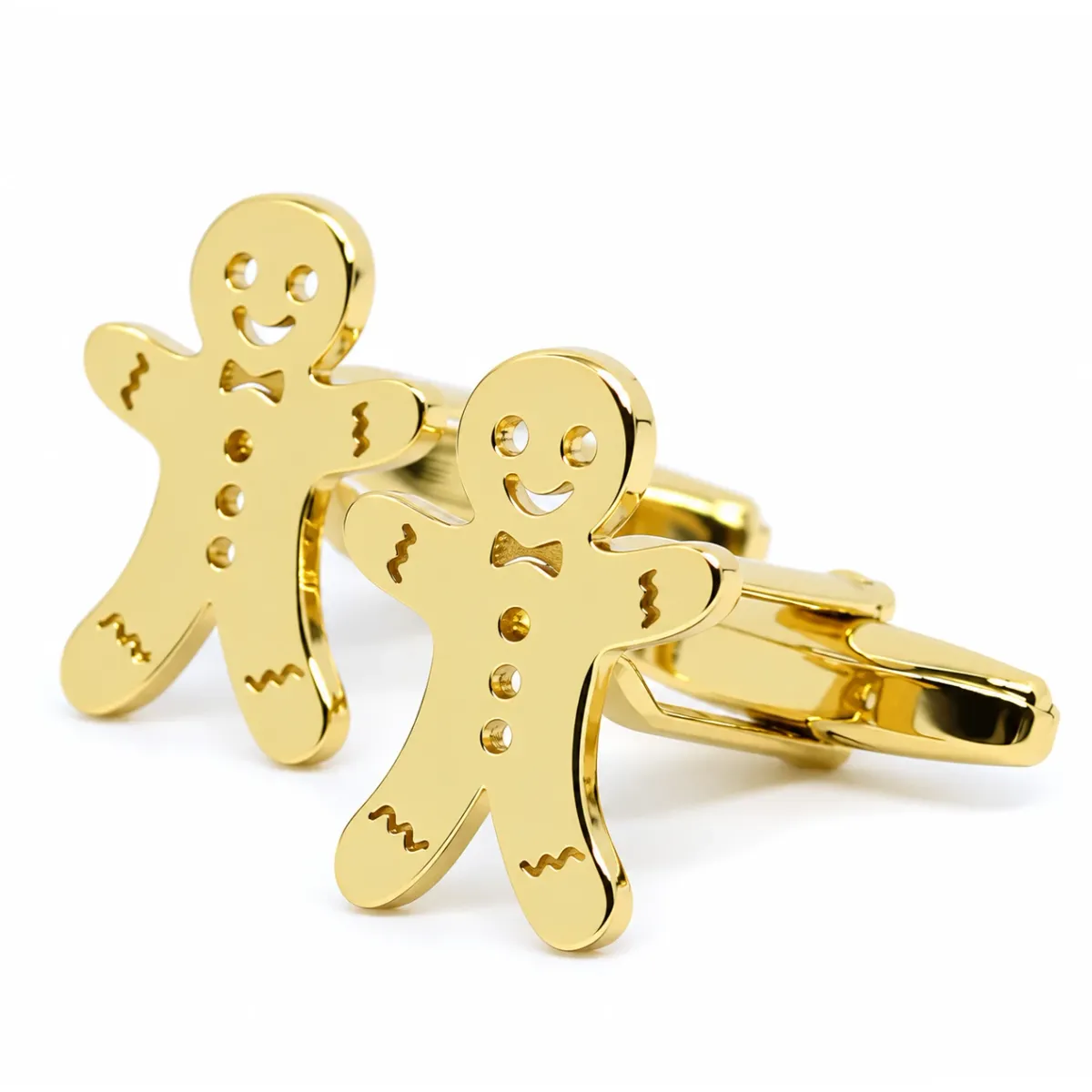 Weihnachts-Manschettenknöpfe - Goldener Lebkuchen
