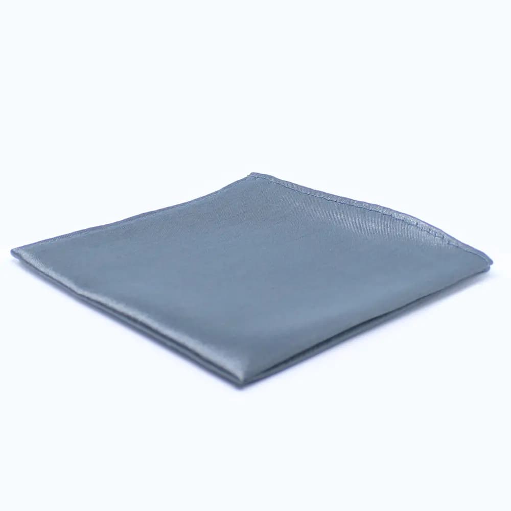 Satin Einstecktuch - Dunkelgrau 20x20 cm