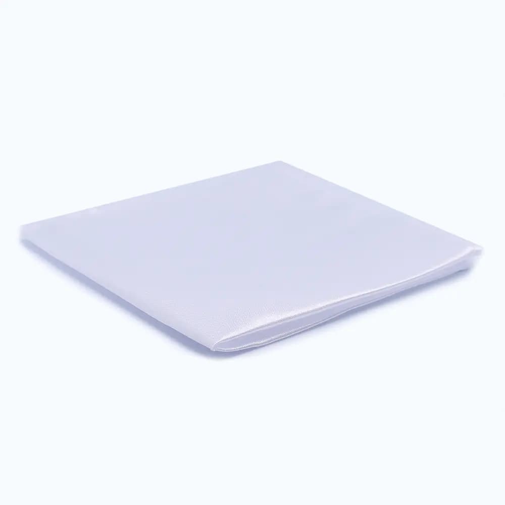 Satin Einstecktuch - Weiß 20x20 cm