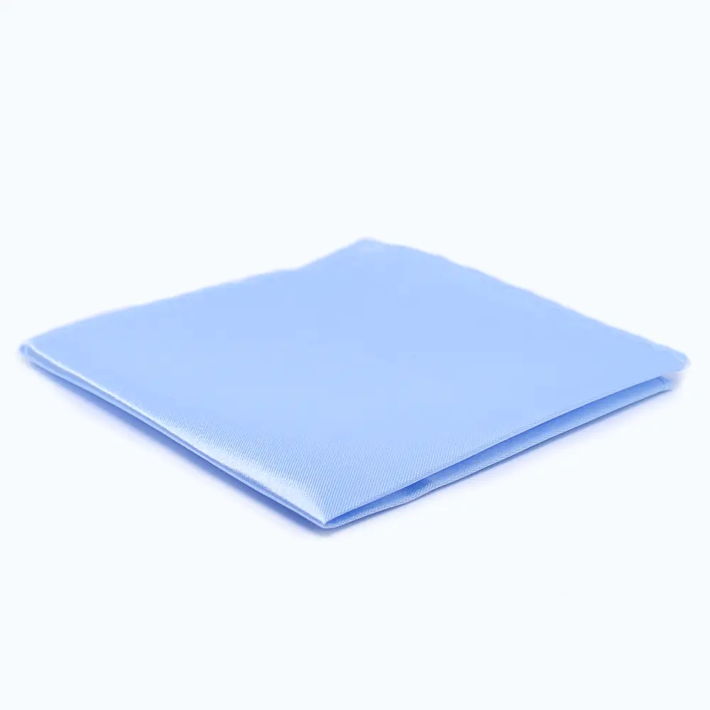 Satin Einstecktuch - Baby Blau 20x20 cm