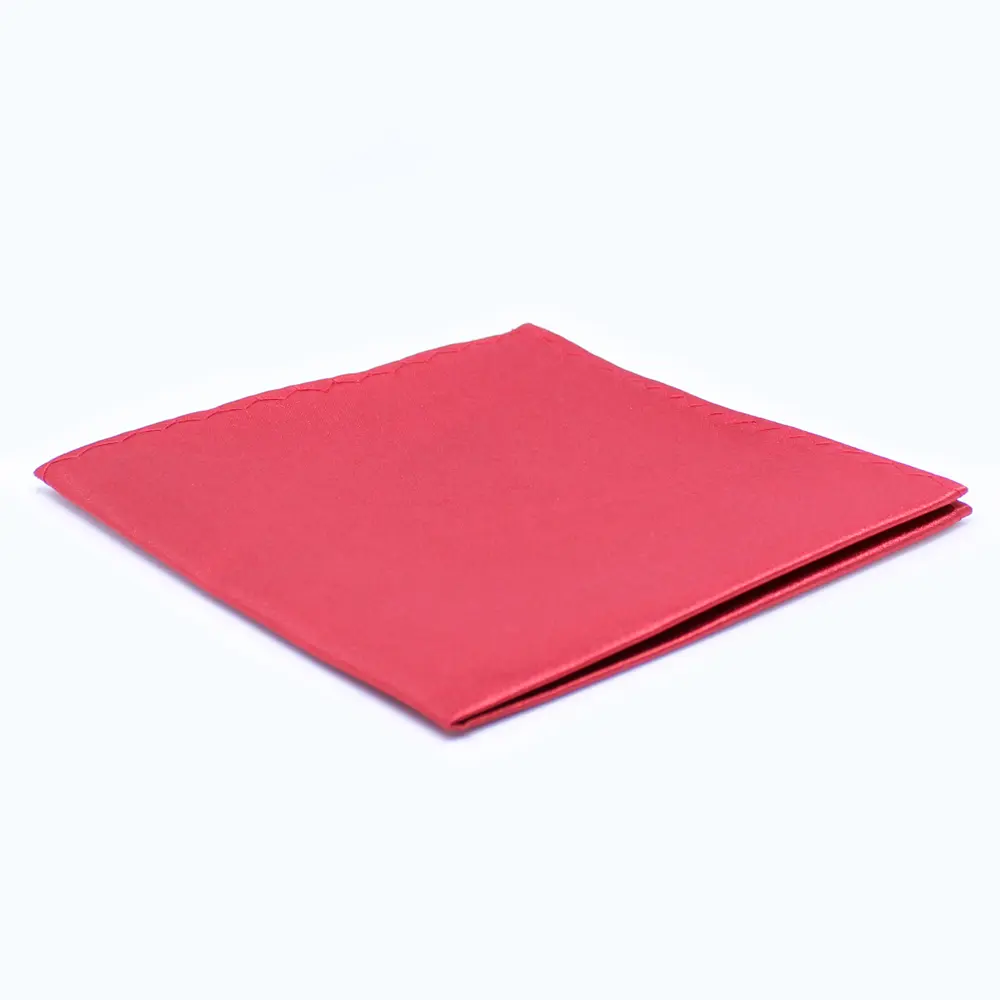 Satin Einstecktuch - Dunkelrot 20x20 cm