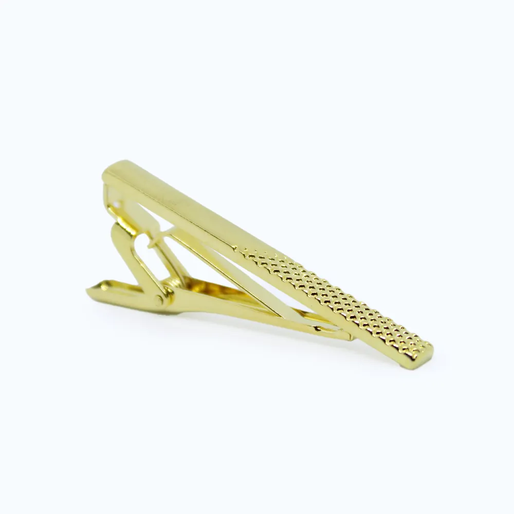 Krawattennadel Gold - Halbblockmuster