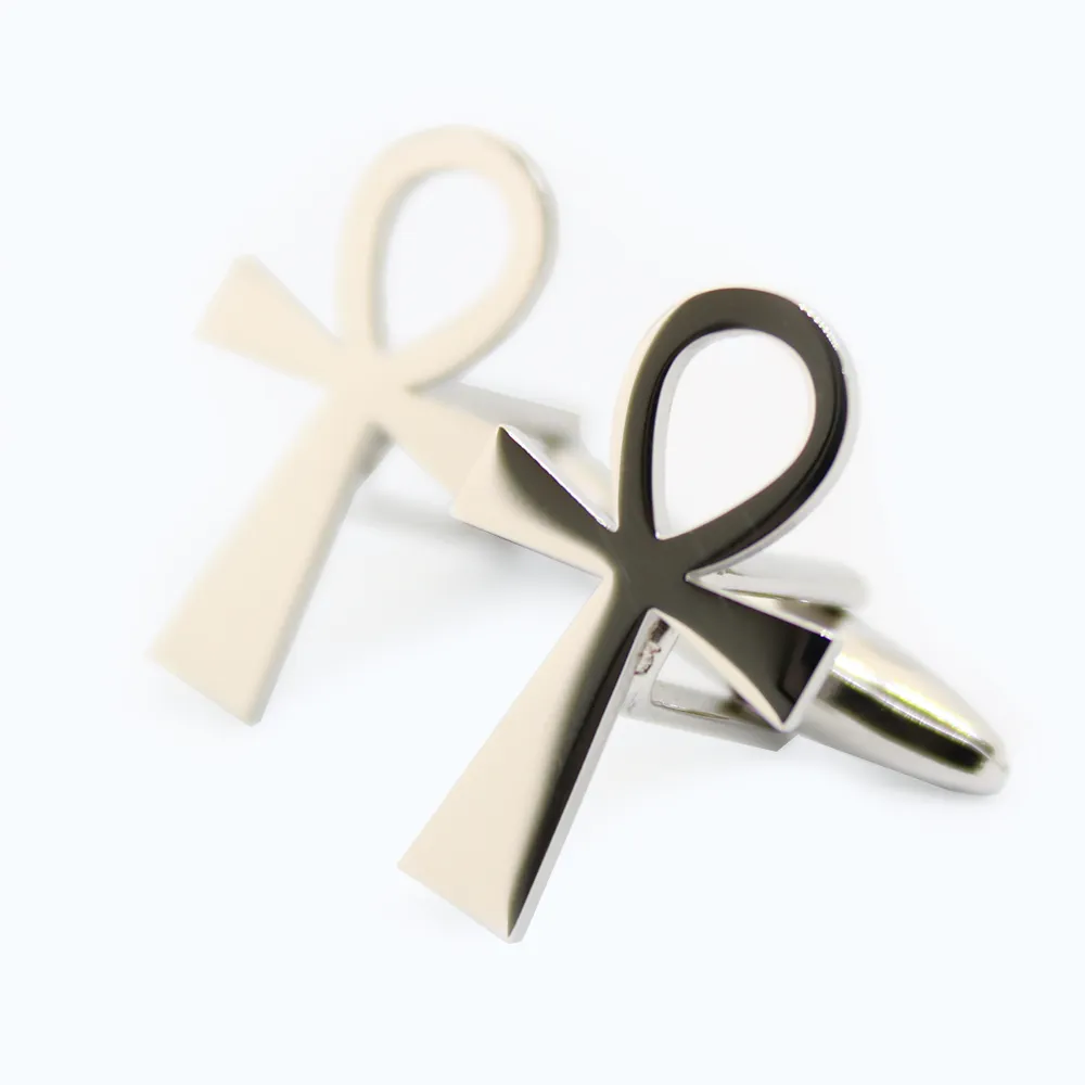 Silberne Manschettenknöpfe - Tangula Ankh Kreuz