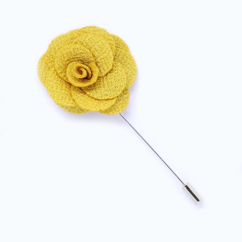 Reversnadel - Gelbe Stoffblume