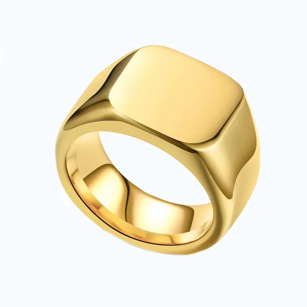 Goldfarbene Herren-Siegelring