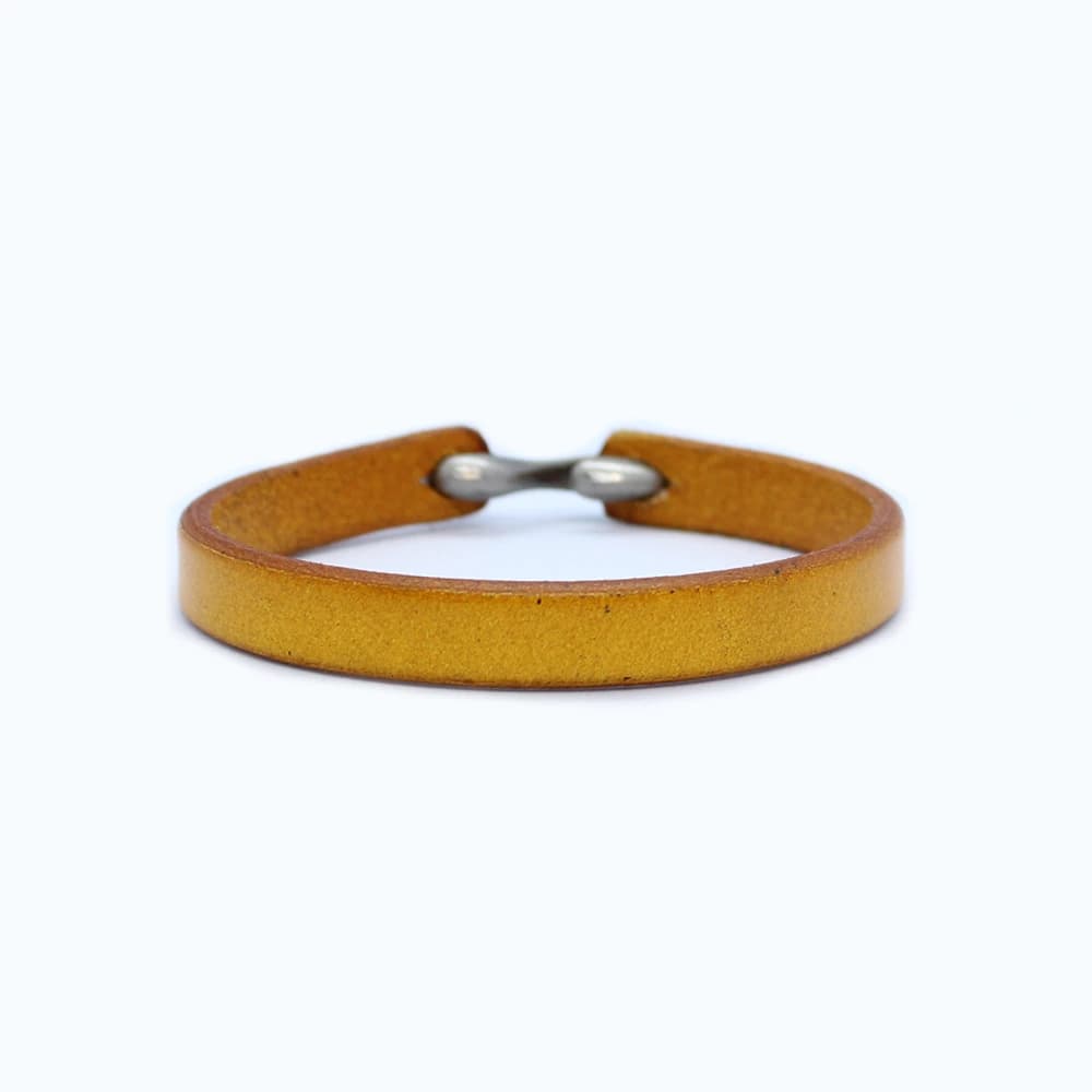 Schmales Lederarmband – Cognac