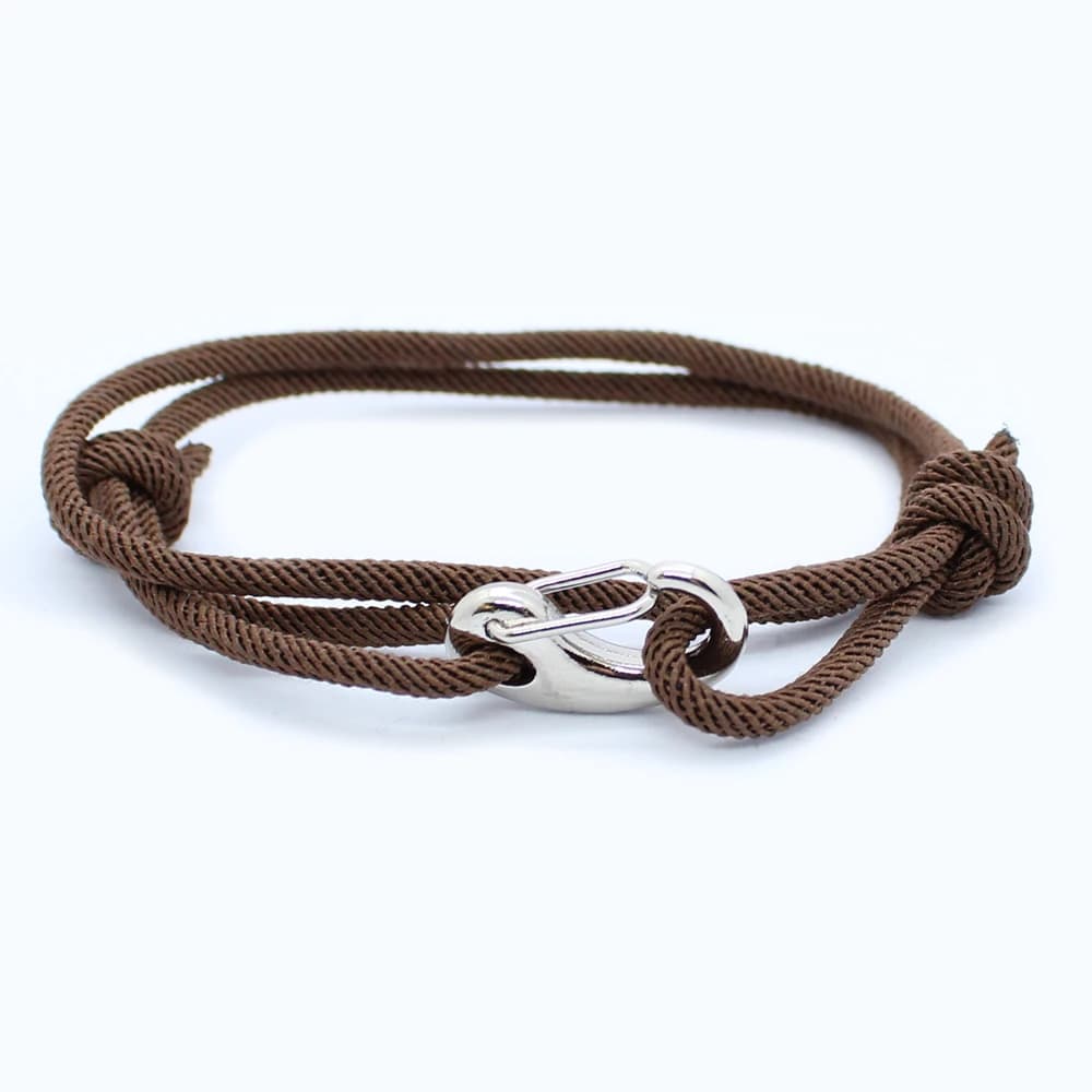 Herrenarmband Seil verstellbar - Braun