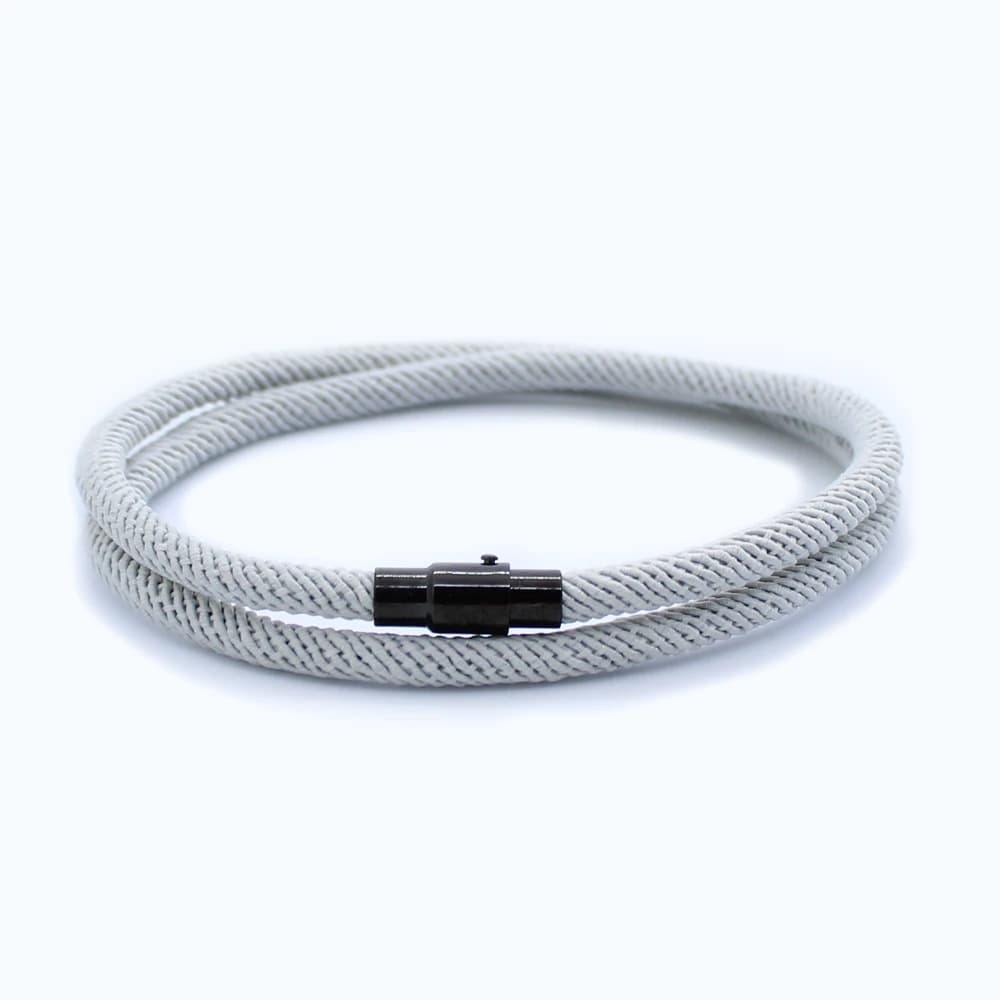 Herrenarmband Doppeltes Seil - Grau