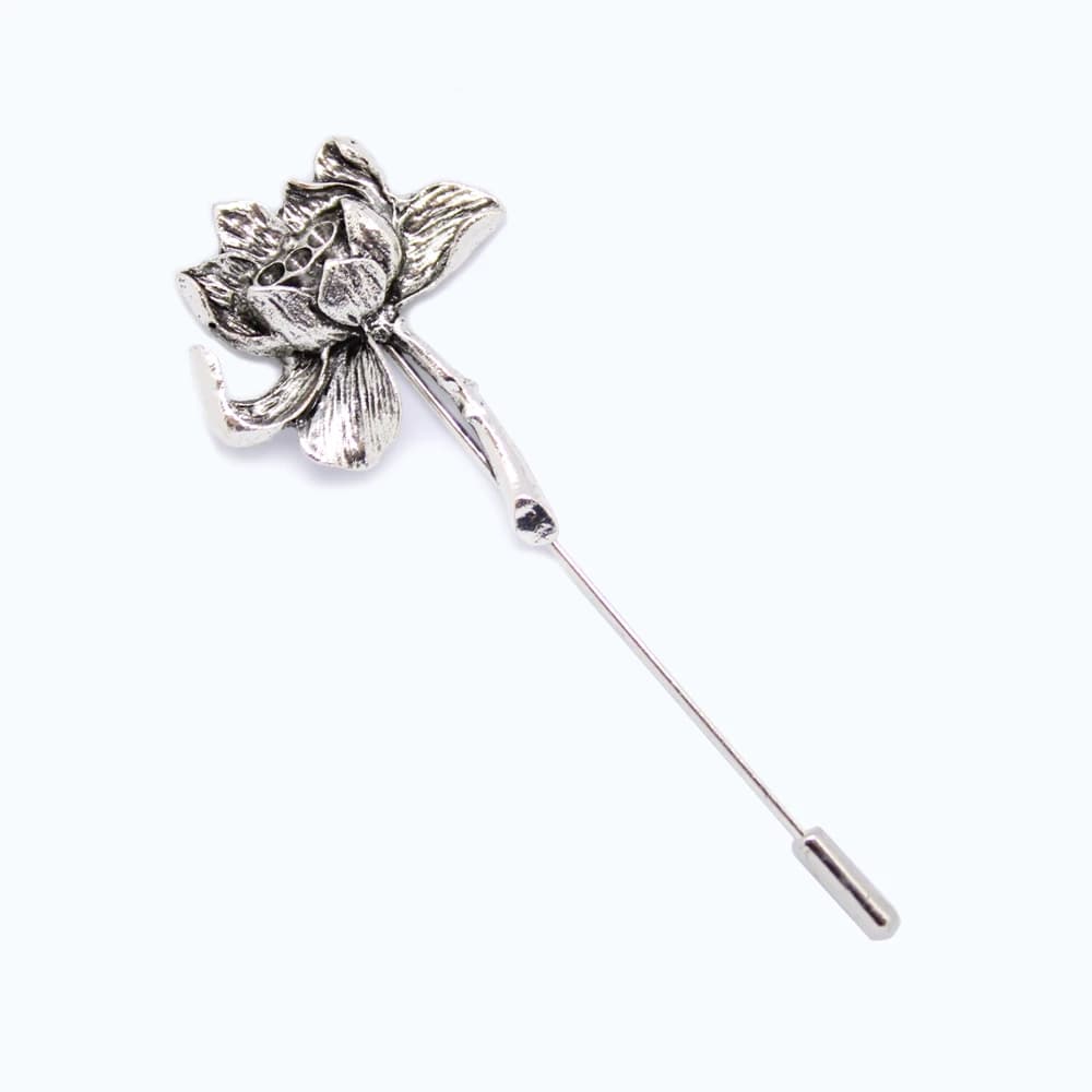 Reversnadel - Rose Silber