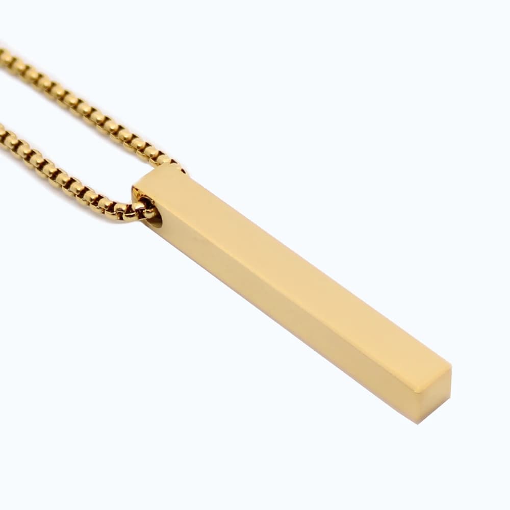 Goldfarbene Kette mit Stab