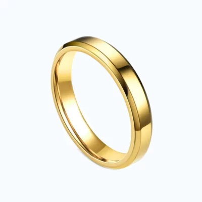 Schmaler Herrenring – Basic Goldfarben