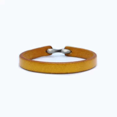 Schmales Lederarmband – Cognac