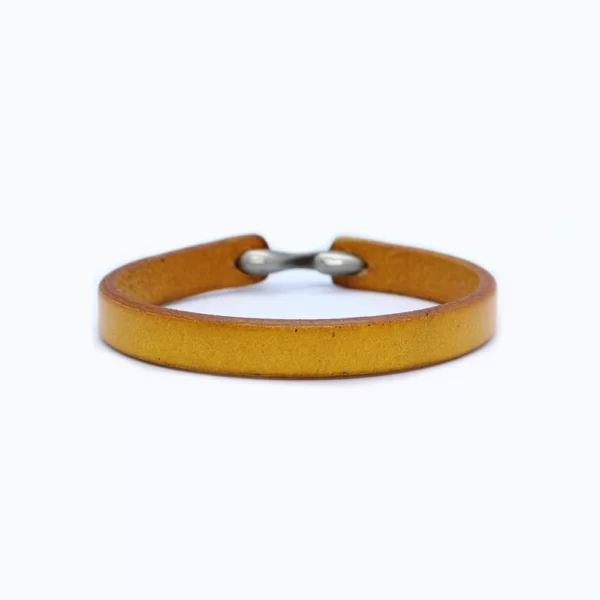 Schmales Lederarmband – Cognac