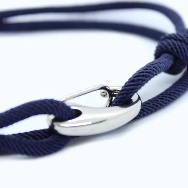 Herrenarmband Seil verstellbar - Navy