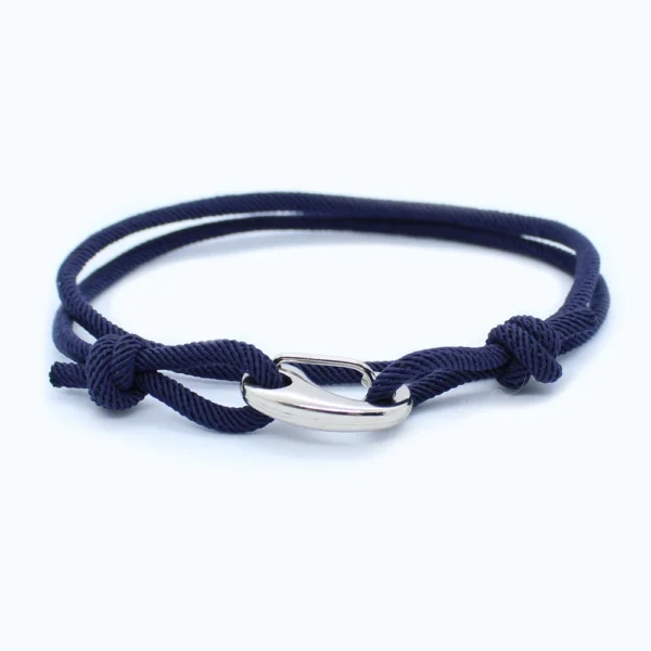 Herrenarmband Seil verstellbar - Navy