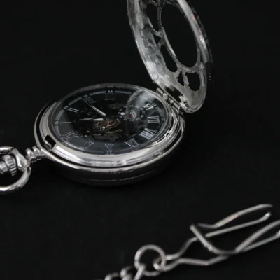 Silberne Taschenuhr mit Kette - Dumbledore