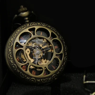 Bronzen zakhorloge met ketting - Dumbledore