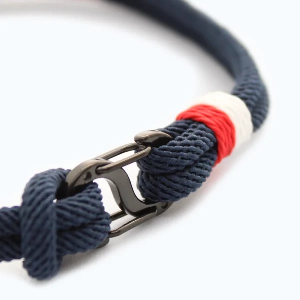 Herrenarmband Seil - Doppelschließe - Navy