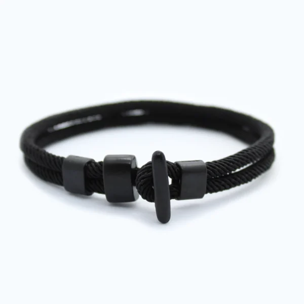 Heren armband touw - knoopkracht - zwart