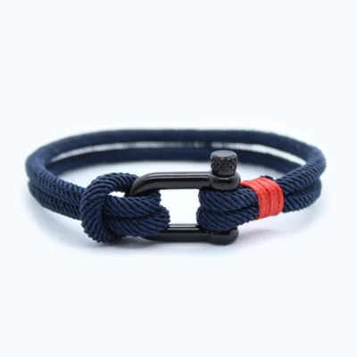 Scheepstouw armband – navy