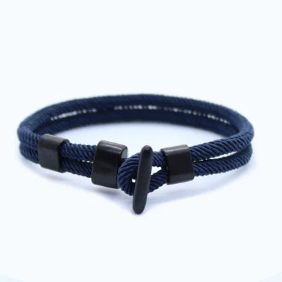 Herrenarmband Seil - Knotenstärke - navy